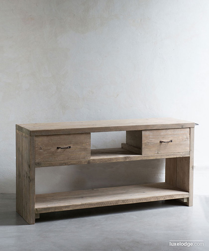 Recycled wood made side unit with drawers.<br />
<br />
Made in Italy 