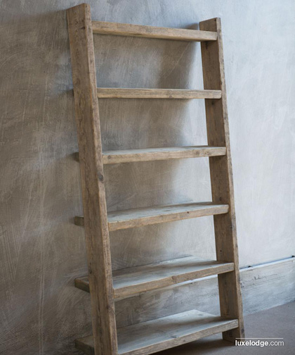 Shelf, staircase model recycled wood bookcase.<br />
<br />
Made in Italy 