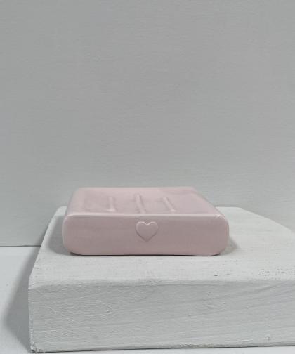 Luxe Lodge - Porta sapone liquido Cuore in ceramica bianca | Sweet and Chic